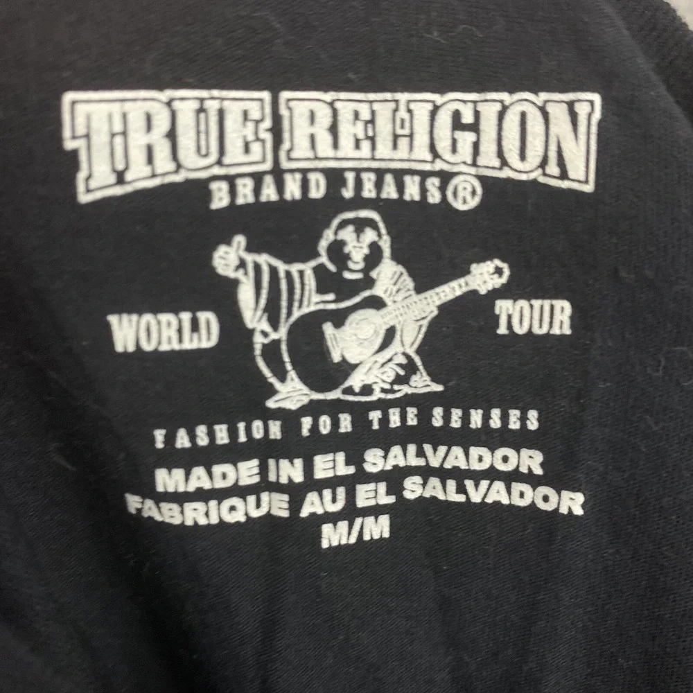 True Religion Men's Buddha T-Shirt All Over Big Graphic Pushprint Crew Neck Tee‎